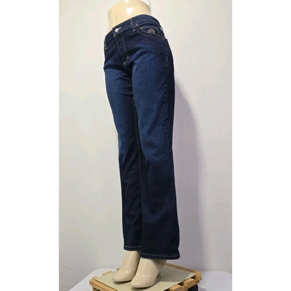 Harley Davidson Women's SZ 8 Mid-Rise Boot Cut Embellished Jeans 99176-16VW - Picture 9 of 16